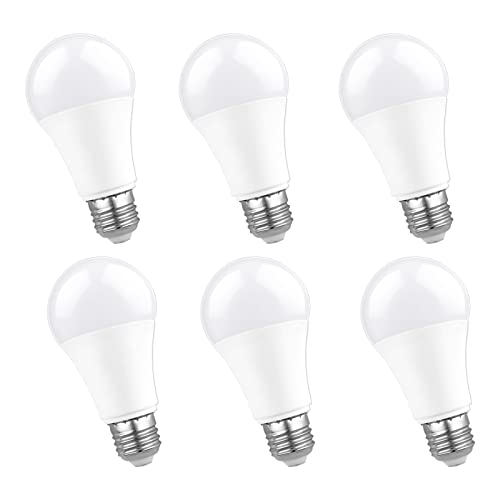 Caldarax E27 LED 12W Leuchtmittel, Ersatz für 60W 100W Glühlampe, Naturweiß 4000K, 1200LM, Edison LED Lampe, A60 Energiespar lampe, Nicht dimmbar, 6 Stück von Caldarax