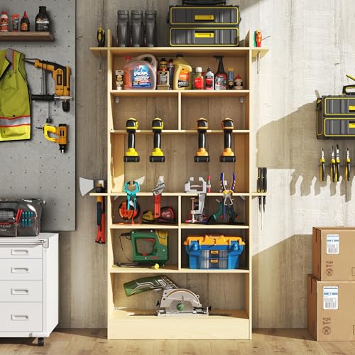 Caldion Bücherregale,Werkzeugregal mit 6 Fächern,5-Ebenen Standregal,78x28x172cm,Werkzeug,für Wohnzimmer, Schlafzimmer, Büro von Caldion