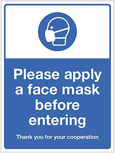 Bitte tragen Sie die Gesichtsmaske vor dem Betreten auf. von Caledonia Signs