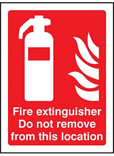 Caledonia Schilder 11030E Feuerlöscher nicht entfernen, Hartplastik, E: 200 mm x 150 mm von Caledonia Signs