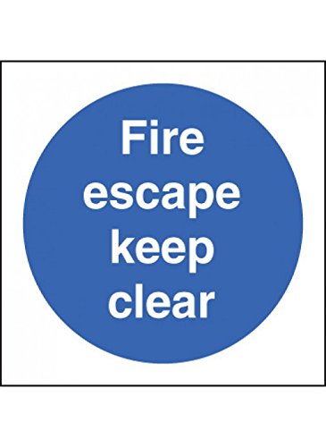 Caledonia Schilder 11605 F Fire Escape Keep Clear Schild, starrer Kunststoff, F: 200 mm x 200 mm x 200 mm Caledonia Schilder 11605 F Fire Escape Keep Clear Schild, starrer Kunststoff, F: 200 mm x 200 mm x 200 mm von Caledonia Signs