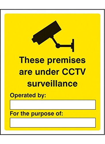 Caledonia Schilder 21700h diesen Räumlichkeiten sind unter CCTV Überwachung Zeichen, selbstklebendes Vinyl, 300 mm x 250 mm x 250 mm von Caledonia Signs