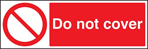 Caledonia Schilder 23640G Do Not Cover Schild, selbstklebendes Vinyl, 300 mm x 100 mm von Caledonia Signs