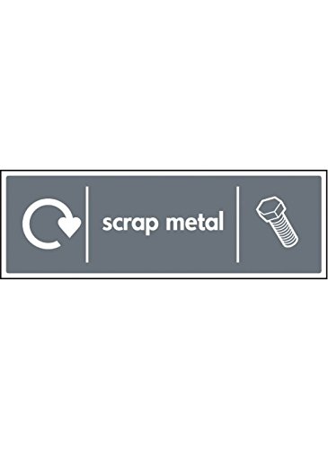 Caledonia Schilder 26650 G"Wrap Recycling Schrott" Zeichen, selbstklebendes Vinyl, 300 mm x 100 mm von Caledonia Signs