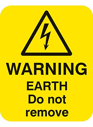 Caledonia Schilder 54063 ACHTUNG Erde nicht entfernen, Etiketten, 40 mm x 50 mm (25 Stück) von Caledonia Signs
