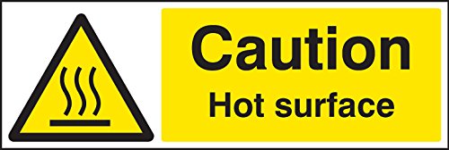 Caledonia Signs 24285G Warnschild mit Aufschrift "Caution Hot Surface", selbstklebend, Vinyl, 300 mm x 100 mm Caledonia Signs 24285G Warnschild mit Aufschrift "Caution Hot Surface", selbstklebend, Vinyl, 300 mm x 100 mm von Caledonia Signs