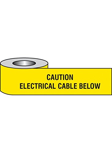 Caledonia Signs 58636 Klebeband für Untergrund, Aufschrift "Caution Electrical Cable unow" von Caledonia Signs