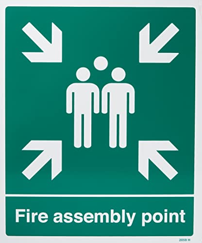 Caledonia Signs 62059H englisches Schild „Fire Assembly Point“ Aluminium, 300 x 250 mm von Caledonia Signs