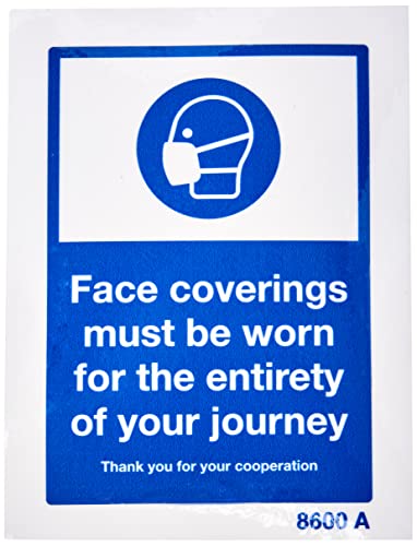 Gesichtsabdeckungen müssen für die ganze Reise getragen werden. von Caledonia Signs