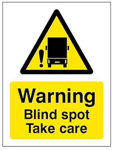 Toter Winkel Take Care (selbstklebendes Vinyl-Sicherheitsetikett) von Caledonia Signs
