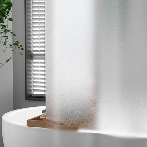 Calefee Badewannenvorhang 180x200, Badewanne Vorhang PEVA Anti Schimmel Wasserdicht Halbtransparentes Matt, mit Ösen und Haken Calefee Badewannenvorhang 180x200, Badewanne Vorhang PEVA Anti Schimmel Wasserdicht Halbtransparentes Matt, mit Ösen und Haken von Calefee