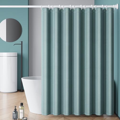 Calefee Badewannenvorhang 180x200, Duschvorhang mit Gewicht im Saum Grau Blau Einfarbig, Duschvorhänge Polyester Anti Schimmel Wasserdicht Calefee Badewannenvorhang 180x200, Duschvorhang mit Gewicht im Saum Grau Blau Einfarbig, Duschvorhänge Polyester Anti Schimmel Wasserdicht von Calefee