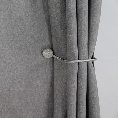 Calefee Duschvorhang Anthrazit 100x200, Duschvorhänge Polyester Anti Schimmel Wasserdicht Grau Einfarbig Leinenoptik, mit Ösen und Haken von Calefee