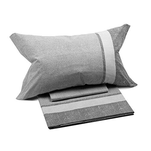 Caleffi 1003634 Baumwolle Nevada2 Bettwäsche mit 2 Kissenbezügen, Grau Caleffi 1003634 Baumwolle Nevada2 Bettwäsche mit 2 Kissenbezügen, Grau von Caleffi