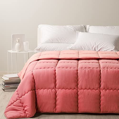 Caleffi - Steppdecke Modern Einfarbig Einzelbett Rose pink von Caleffi