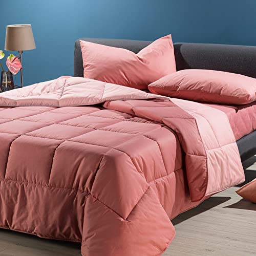 Caleffi - Steppdecke Bicolor Einfarbig Einzelbett Pink von Caleffi