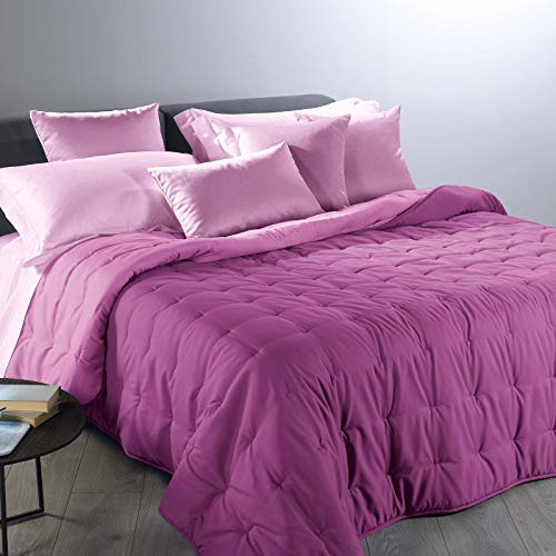 Caleffi 10199, Mikrofaser Mia Calduccia Übergangsdecke für Einzelbett, Alpenveilchen von Caleffi