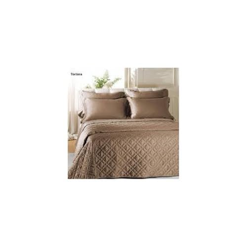 Caleffi 12448 Baumwollsatin Tagesdecke für Doppelbett, Taupe von Caleffi