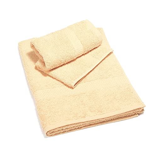 Caleffi - 2-teiliges Handtuchset 100% Baumwolle Frottee – 1 Handtuch 50x100 cm + 1 Gästetuch 40x60 cm, Weich & Saugfähig von Caleffi
