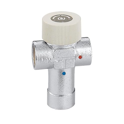 Caleffi 520440 Thermomischer Einstellbar 40 - 60°C 1/2 Zoll Verchromt, Messing-Gehäuse von Caleffi