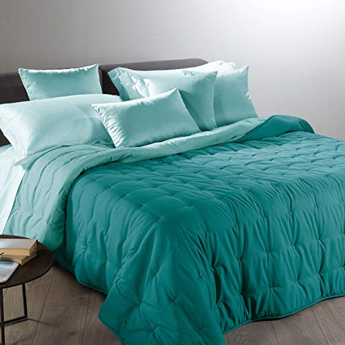 Caleffi 55157 Mikrofaser Mia Calduccia Übergangsdecke für französisches Bett, Anis (10232) von Caleffi