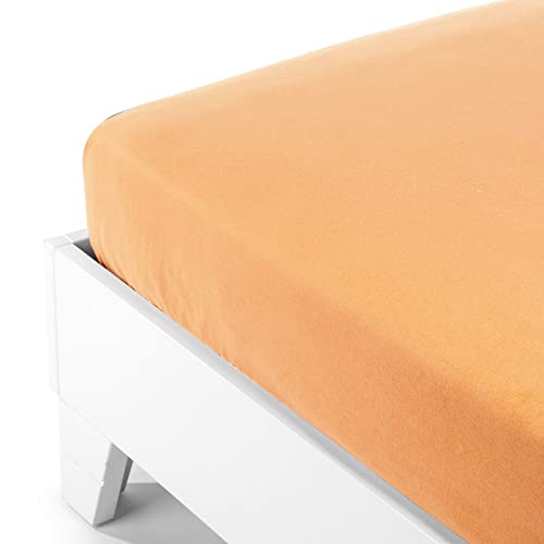 Caleffi 79406 Flanell-Unterlaken für Einzelbett, Pfirsich von Caleffi