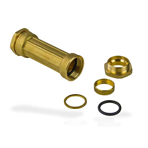Caleffi 870050 Messing PE Reparaturmuffe 50 mm Reparaturkupplung für PE Rohre Kunststoffrohre Wasserleitung von Caleffi