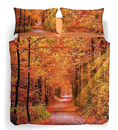 Caleffi - Bettwäsche-Set Autumn Leaves | Italienisches Design | Komfort garantiert | 100% hochwertige Baumwolle, einzigartig, Doppelbett, Baumwolle. von Caleffi