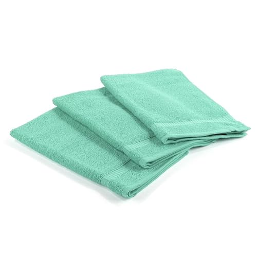Caleffi - 2-teiliges Handtuchset 100% Baumwolle Frottee – 1 Handtuch 50x100 cm + 1 Gästetuch 40x60 cm, Weich & Saugfähig von Caleffi