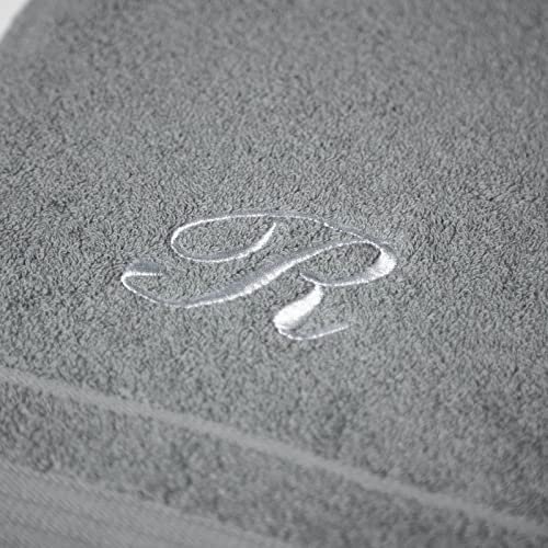 Caleffi Badetuch Bestickt grau aus Baumwolle - 78407 von Caleffi