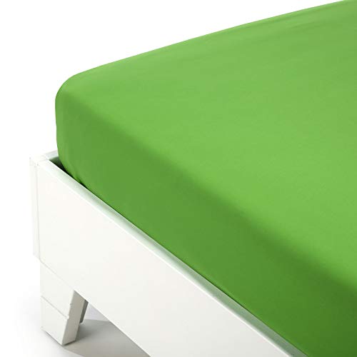 Caleffi - Bettlaken aus Baumwolle, einfarbig, für Doppelbett, Grün von Caleffi