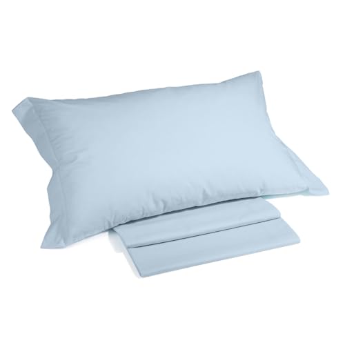 Caleffi - Bettwäsche-Set aus Baumwolle, einfarbig, für Einzelbett, Hellblau Caleffi - Bettwäsche-Set aus Baumwolle, einfarbig, für Einzelbett, Hellblau von Caleffi