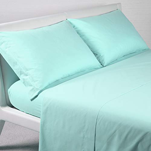 Caleffi Baumwolle, einfarbig, Bettwäsche, Wasser, Doppelbett von Caleffi