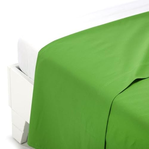 Caleffi Baumwolle, einfarbig, Oberlaken, Grün, französisches Bett von Caleffi