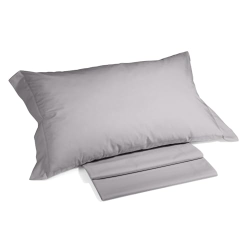 Caleffi Baumwolle einfarbig Bettwäsche-Set, Silber/schwarz, Einzelbett Caleffi Baumwolle einfarbig Bettwäsche-Set, Silber/schwarz, Einzelbett von Caleffi