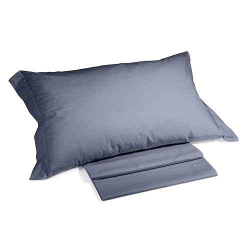 Caleffi Baumwolle einfarbig Bettwäsche-Set, grau, Einzelbett von Caleffi