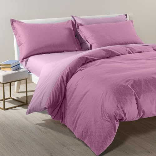 Caleffi Bettwäsche Set 4teilig aus 100% Baumwolle – Weiches und Elegantes Duvet Cover, Waschbar & Pflegeleicht Bettbezug, Bettwaren & Bettwäsche - von Caleffi