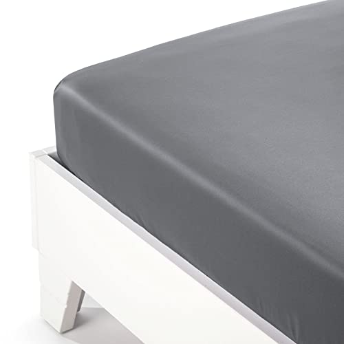 Caleffi Andere - Bettwäsche Satin einfarbig Doppelbett Grau von Caleffi