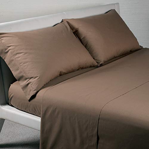 Caleffi - Bettwäsche-Set aus 100% Baumwolle, bestehend aus Bettlaken für französisches Bett 190 x 285 cm + 1 Spannbettlaken für französisches Bett 130 x 200 cm für Matratze mit Einer Höhe von 28 cm + von Caleffi