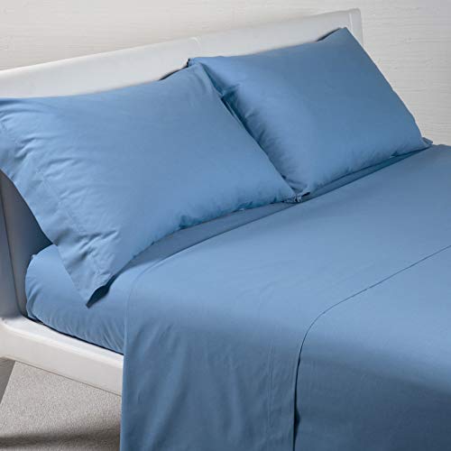 Caleffi - Bettwäsche-Set aus 100% Baumwolle, bestehend aus Bettlaken für französisches Bett 190 x 285 cm + 1 Spannbettlaken für französisches Bett 130 x 200 cm für Matratze mit Einer Höhe von 28 cm + von Caleffi