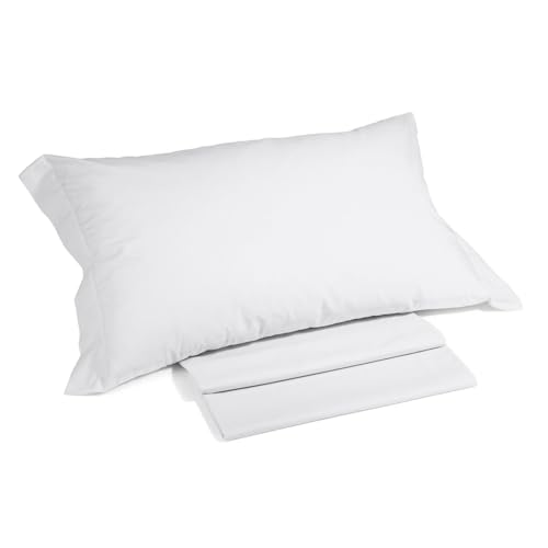 Caleffi - Bettwäsche-Set für Einzelbett, italienisches Design, 100% originell, hervorragender Nachtkomfort, hervorragende Haltbarkeit, Weiß, Einzelbett, Baumwolle von Caleffi