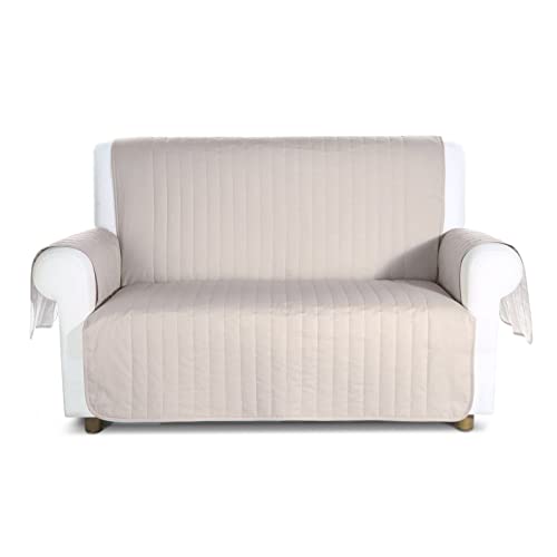 Caleffi Bicolor 78238 Sofaüberwurf, Baumwolle, Sandfarben, 3-Sitzer von Caleffi