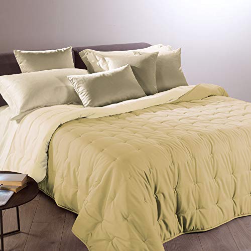 Caleffi - Calduccia Mia 100% Polyester Einfarbig Doppelbett Vanille von Caleffi