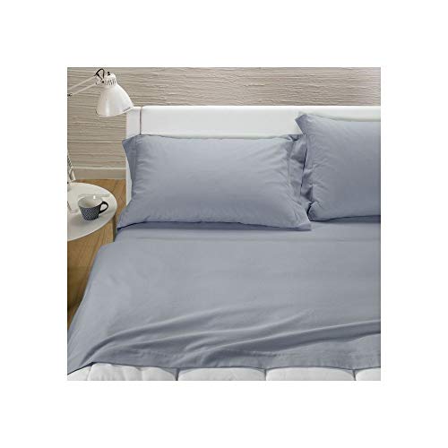 Caleffi - Bettlaken aus Flanell, einfarbig, italienisches Design seit 1962, geeignet für Einzelbett, hochwertiger und langlebiger Stoff, Grau, Einzelbett, Flanell. von Caleffi