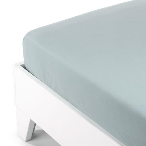 Caleffi 26637 Flanell Unten Bettlaken für Einzelbett, Grau von Caleffi