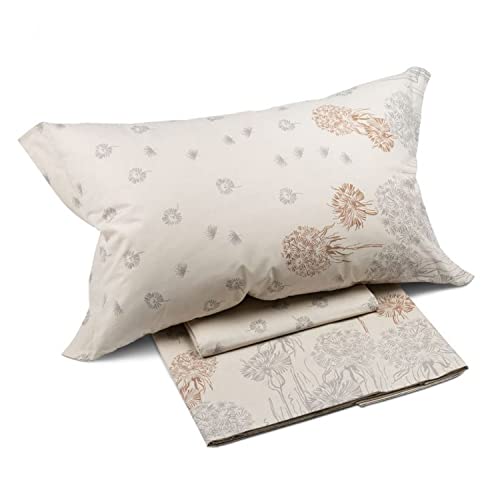 Caleffi Country Chic, Bettwäsche, Baumwolle, Taupe, Doppelbett, 48226 von Caleffi