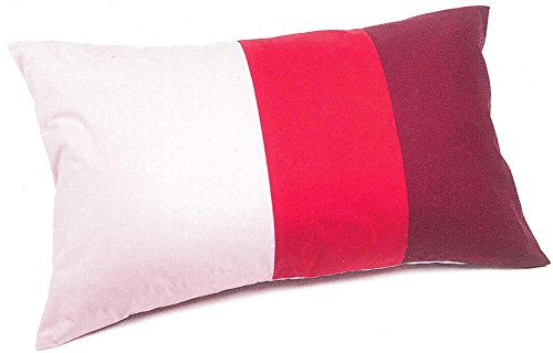 Caleffi - DREI Kissenbezug aus 100% Baumwolle, einfarbig, Standard Rot von Caleffi