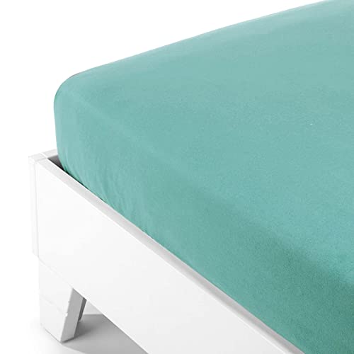 Caleffi Einfarbig, Flanell-Bettlaken, Flanell, Anice, Einzelbett, 74616 von Caleffi