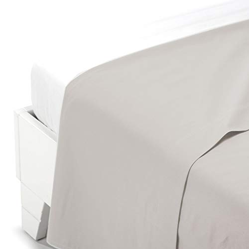 Caleffi - Bettlaken aus Baumwolle, einfarbig, italienisches Design seit 1962, weich & waschbeständig, zertifizierte Farbstoffe, Sand, Doppelbett, Baumwolle von Caleffi