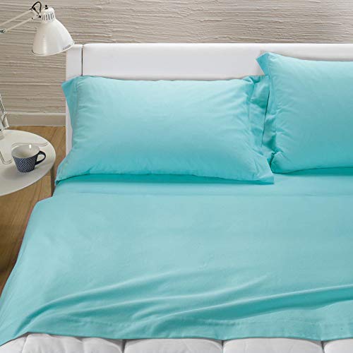 Caleffi Einfarbiges Flanell-Bettwäsche-Set, Anice, Doppelbett von Caleffi